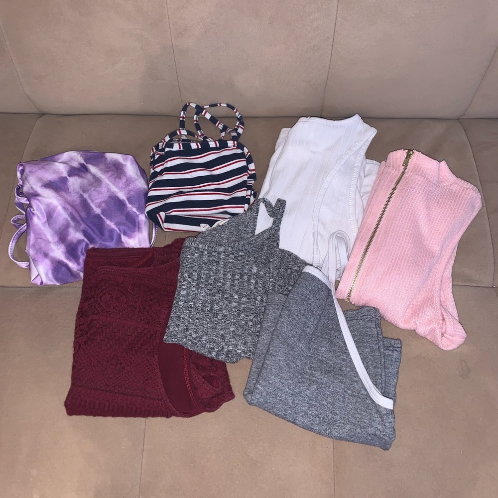 BUNDLE of 7 crop tops (ZARA, URBAN OUTFITTERS,etc)